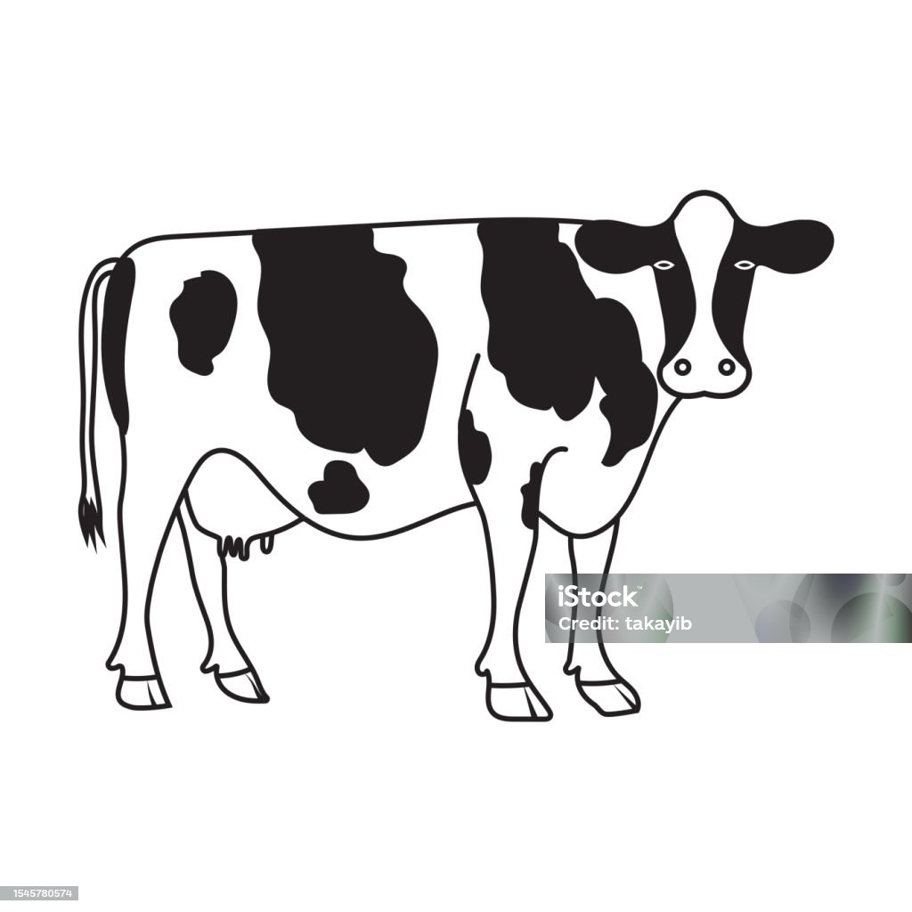 Simbol Sapi Ikon Sapi Dari Koleksi Hewan Rumahan Elemen Garis Sederhana Simbol Sapi ...