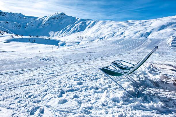 Ski slopes on the mountains around Bormio Ski resort