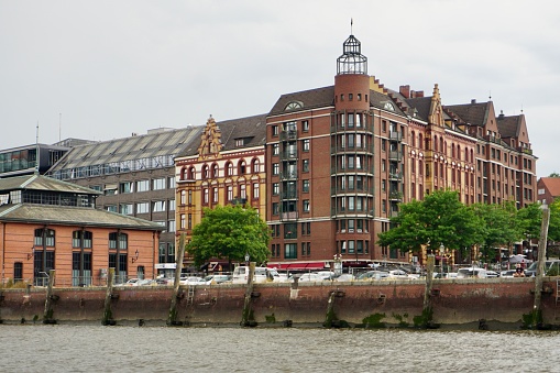 The Speicherstadt, literally: 'City of Warehouses', meaning warehouse district) in Hamburg, Germany, is the largest warehouse district in the world where the buildings stand on timber-pile foundations, oak logs, in this particular case.