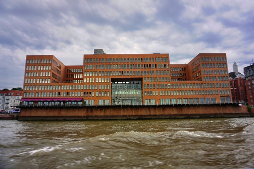 The Speicherstadt, literally: 'City of Warehouses', meaning warehouse district) in Hamburg, Germany, is the largest warehouse district in the world where the buildings stand on timber-pile foundations, oak logs, in this particular case.