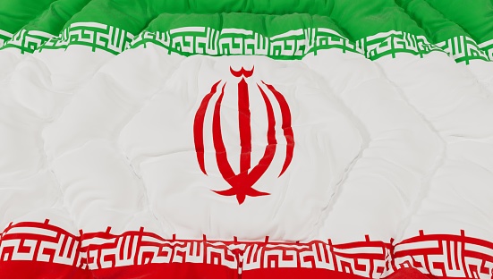 Iran Flag High Details Wavy Background