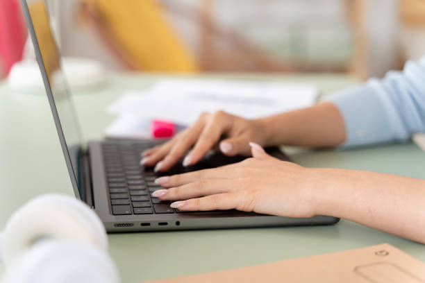 istock Businesswoman working remotely from home. 1545861835