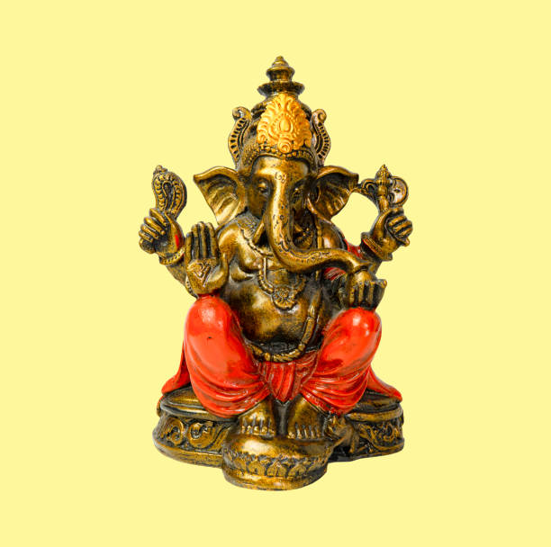 istock image of goddess ganesha with yellow background 1545861908