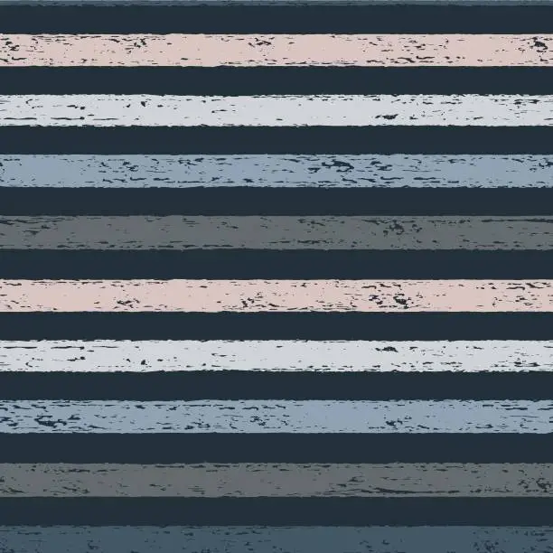 Vector illustration of Vector grey blue charcoal stripes seamless pattern