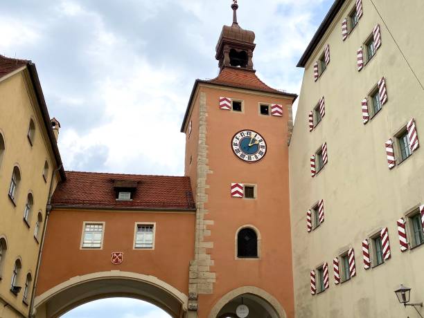 istock Clock Tower in Regensburg in Germany Germany 1545919427