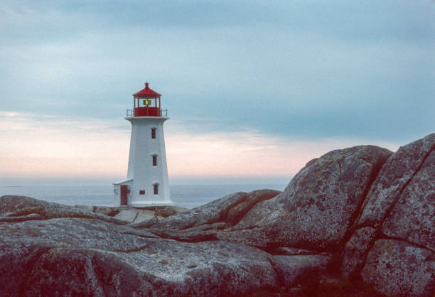 istock Peggy's Cove Lighthouse - At Dusk - 1994 1545926883