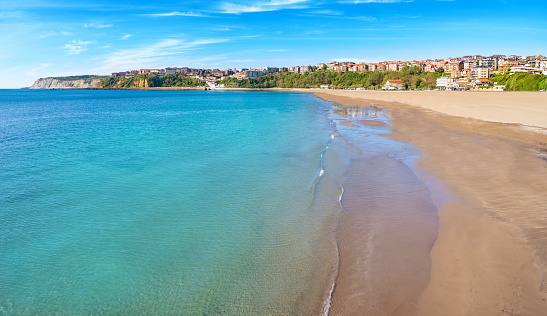 Ereaga Hondarza beach in Getxo at Biscay of Basque Coutry of Spain