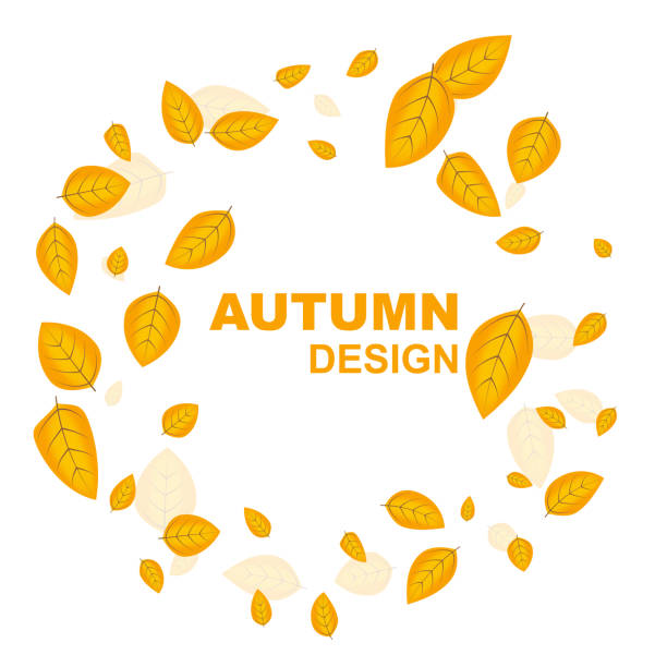 Abstract autumn background vector art illustration