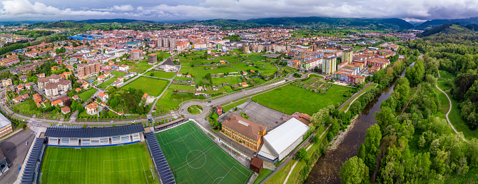 Torrelavega aerial view village in Cantabria of Spain