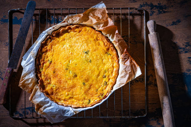 istock Vegetables quiche homemade on wooden rustic table 1545986955