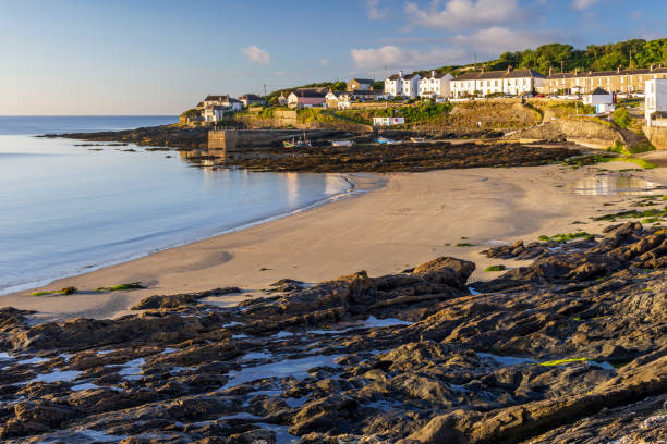 Portscatho beach and harbour in Cornwall