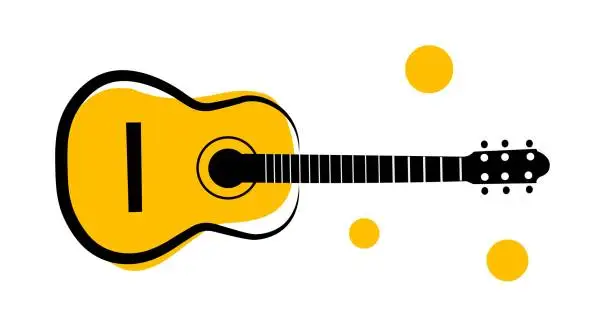 Vector illustration of Acoustic guitar