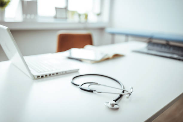 istock Interior of modern medical office. 1546164236