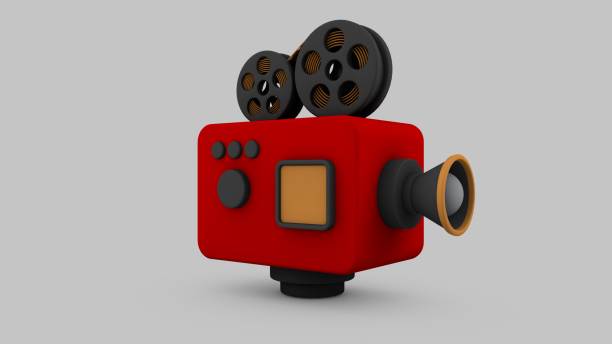istock 3D illustration of Cinema camera 1546175832