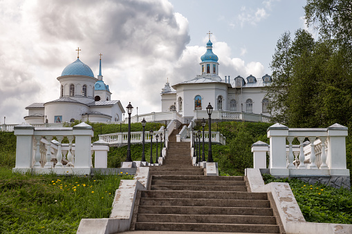 Temples of the Pokrovo-Tervenichsky Monastery, Leningrad Region, Russia