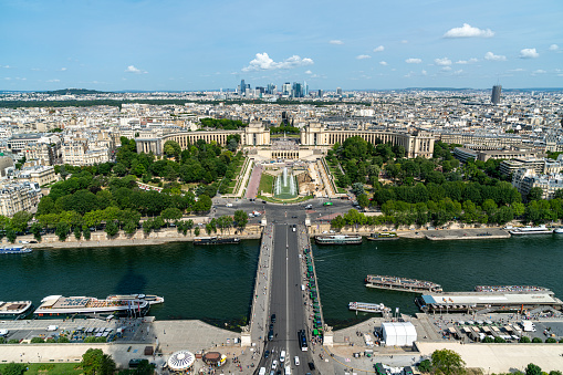 Amazing view from the top floor of the Eiffel Tower