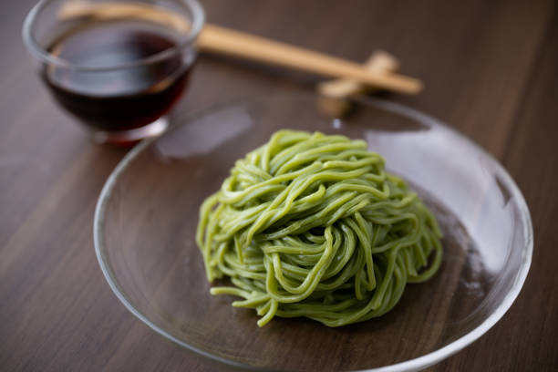 cha-soba, japanese green tea noodle