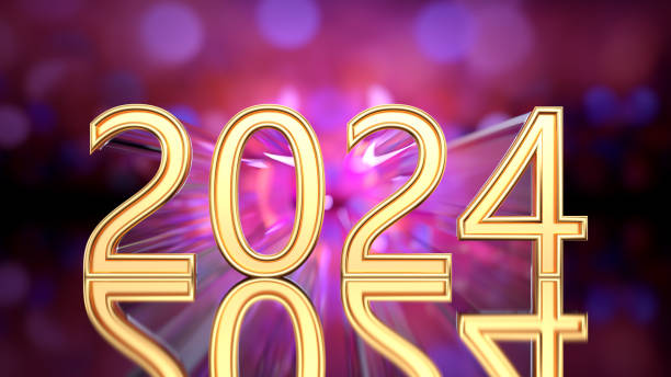 istock Happy new year 2024 numbers. Christmas decorations. 1546589447