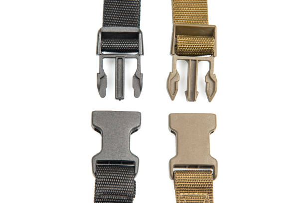 istock Fastex plastic clip for backpacks, bags, nylon belts on a white background. items and accessories for clothing and fixing tourist equipment 1546614728