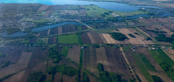 istock High Angle View Of Agricultural Field 1546636822