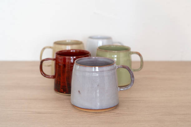 istock Five coffee mugs of different colours 1546677975