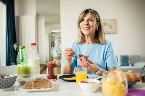 istock Woman is enjoying breakfast 1546750997