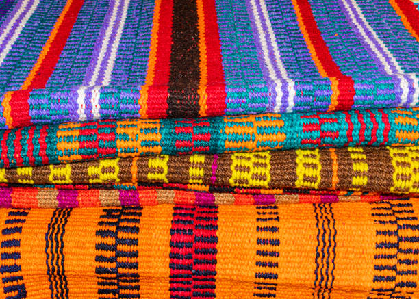 istock Colorful traditional handmade wool rugs from Ecuador 1547055618