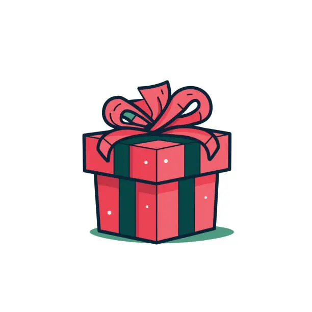 Vector illustration of Christmas Gift Vector Image