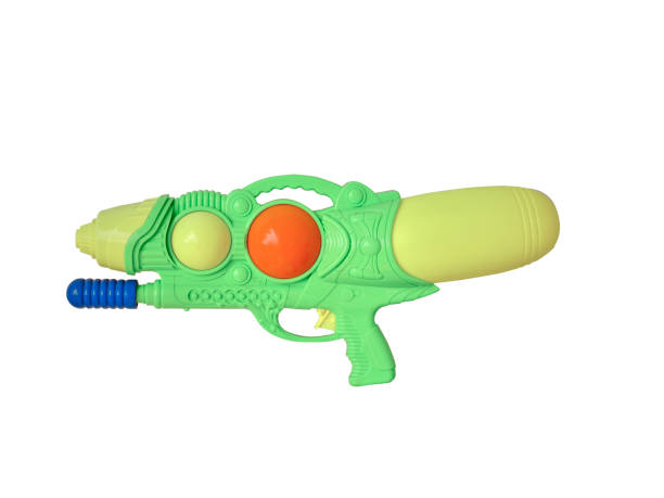 istock Plastic water gun isolated on white background 1547208989