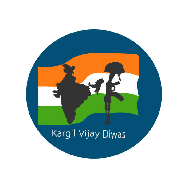 Kargil Vijay Diwas is celebrated every year on July 6 vector Kargil Vijay Diwas is celebrated every year on July 6 vector vijay diwas stock illustrations