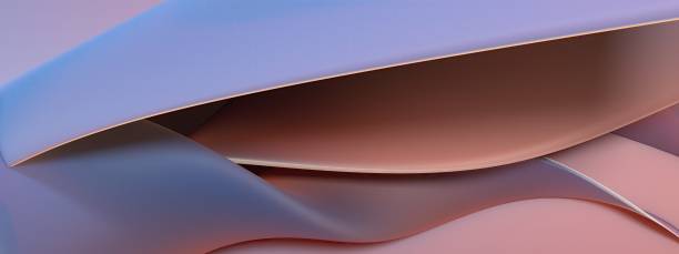 istock Gentle and graceful Beautiful curves create a fluid Bezier effect Teal and orange abstract, elegant and modern 3D Rendering image 1547475393