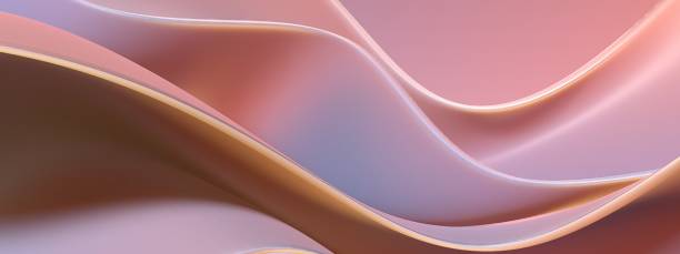 istock Gentle and elegant Bezier creates organic objects Teal and orange Abstract, Elegant and Modern 3D Rendering image 1547483400