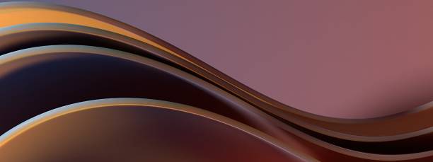 istock Gentle and graceful Beautiful curves create a fluid Bezier effect Teal and orange abstract, elegant and modern 3D Rendering image 1547490732