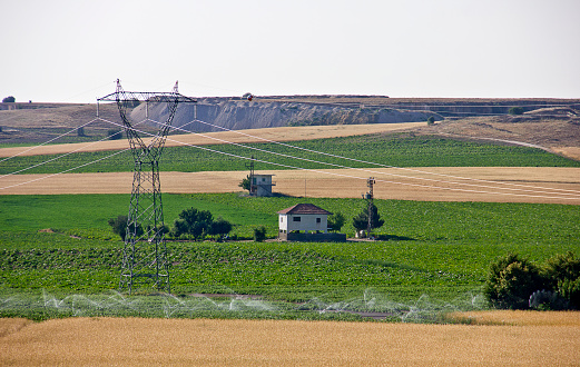 Farm view in kayseri nevşehir location in turkey.