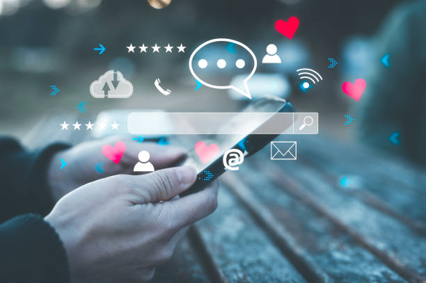 istock social online concept, man using smartphone chatting sending and reading text messages from internet network technology platform, social distancing, shopping, communication online 1547556218