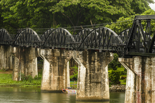 Kanchanaburi River kwai bridge, Burma Siam Railway, Kanchanaburi Province, Thailand, Asia