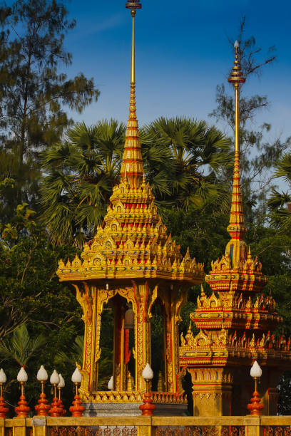 wat chalong, phuket, thailandia, asia - phuket province thailand tourist asia foto e immagini stock