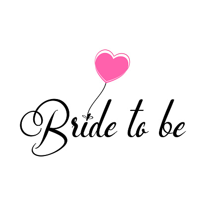 Bride to be. Bride to be. Wedding, bachelorette party, hen party or bridal shower handwritten calligraphy card, banner or poster graphic design lettering vector element.