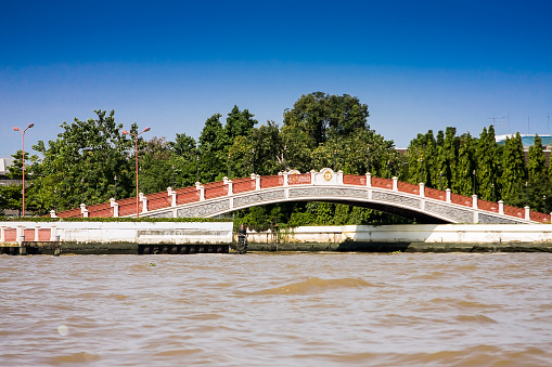 Sanghi-bridge, Chao Praya Bangkok, Thailand,Asia