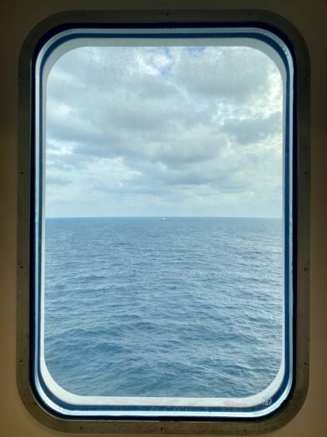 istock Sea view from a window on the ship 1547707161