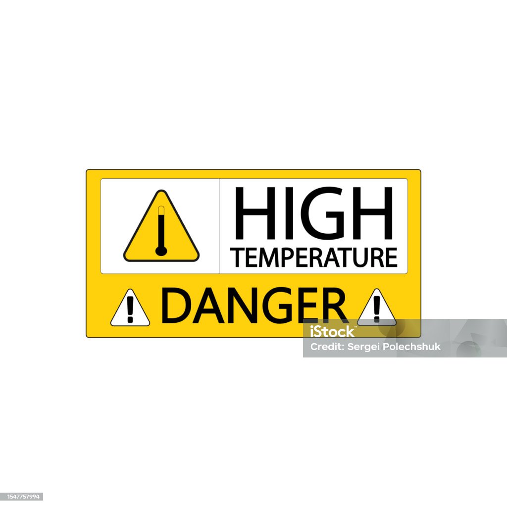 High Temperature Risk Danger High Temperature Stock Illustration - Download Image Now - Alarm ...