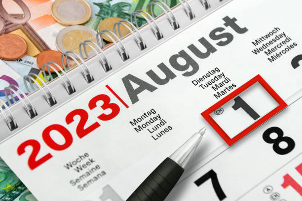 istock German calender August 1 2023 with Euro  Week Monday Thursday Wednesday 1547803516