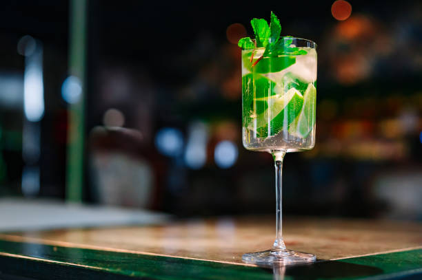 istock alcohol cocktail in a glass stands on a table in a bar or restaurant 1547891072