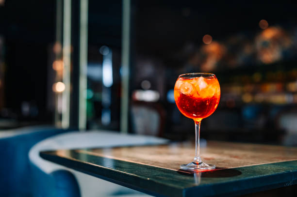 istock alcohol cocktail in a glass stands on a table in a bar or restaurant 1547891076