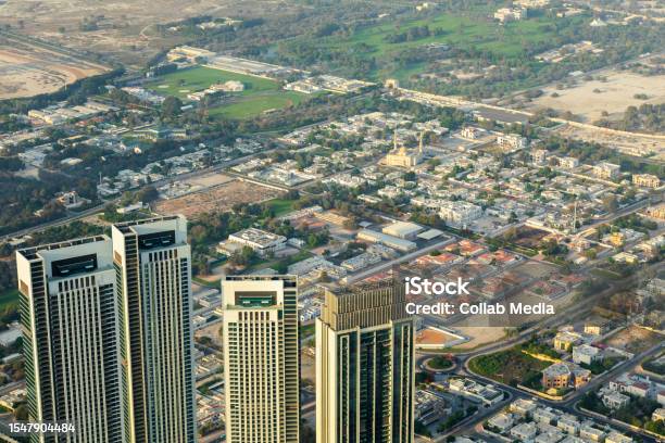 Dubai Skyscrapers Stock Photo - Download Image Now - Aerial View, Arab Culture, Architecture