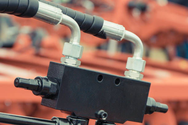 istock Part of hydraulic or pneumatic mechanism in machine. Technology 1547936209
