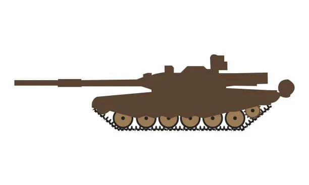 Vector illustration of military armored vehicle tank war machine vector design
