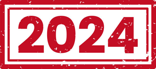 istock Vector illustration of a red stamp of 2024 1547998664