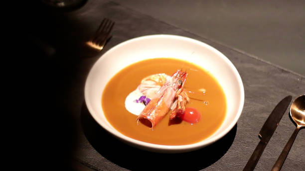 istock Tom Yum Tiger Prawn served with mushroom and cherry tomato. 1547999768