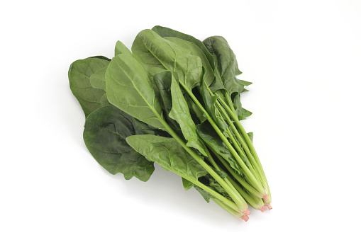 Spinach on white background